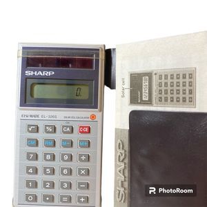 Vintage Sharp ELSI MATE EL-326S Solar Cell Calculator, Case WORKS PERFECTLY NEW!